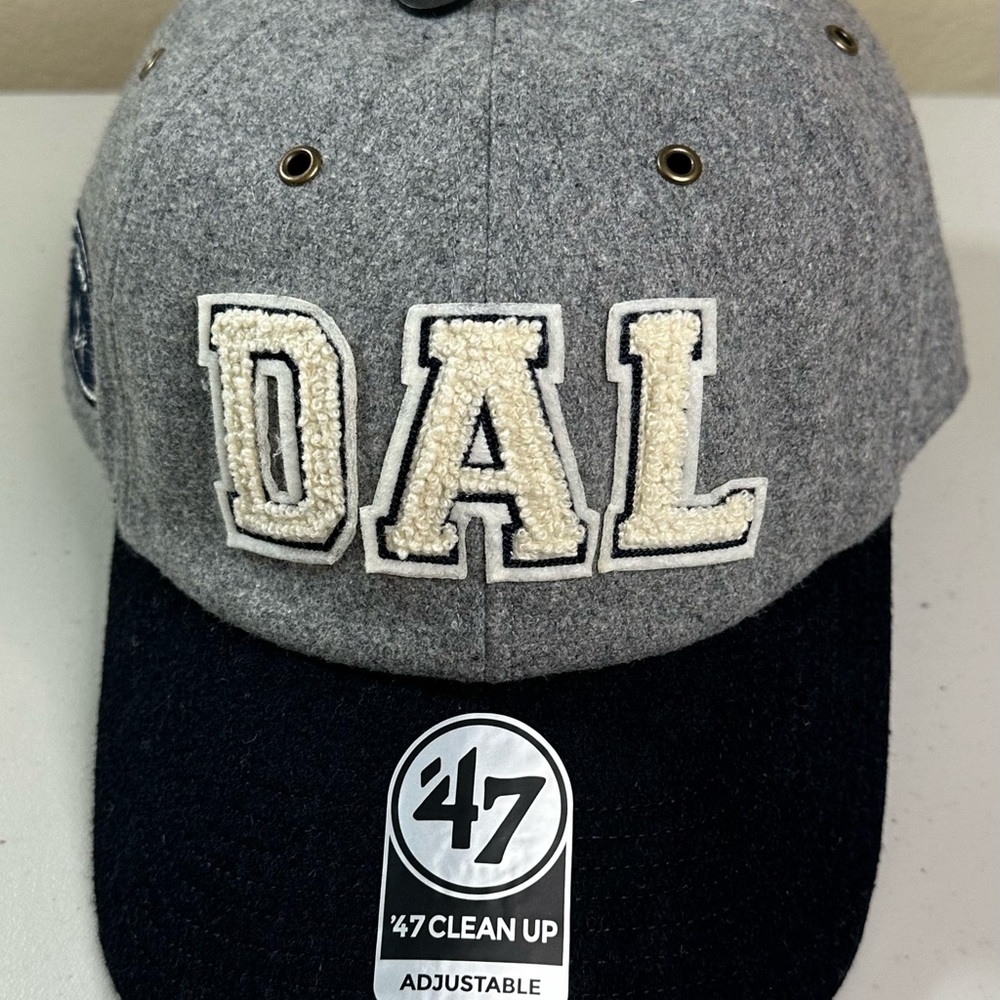Unisex Stoney Clover Lane x '47 Gray/Navy Dallas Cowboys Block Clean Up Cap Hat